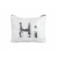 thumbnail image 3 of Pencil Holder Retro Geometric Print Sequin Pencil Holder Pouch Silver/White, 3 of 3
