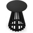 thumbnail image 4 of Modern Solid Wood End Table with Flared Base - Easy Assembly - Perfect for Living Room or Office, Black, 4 of 14