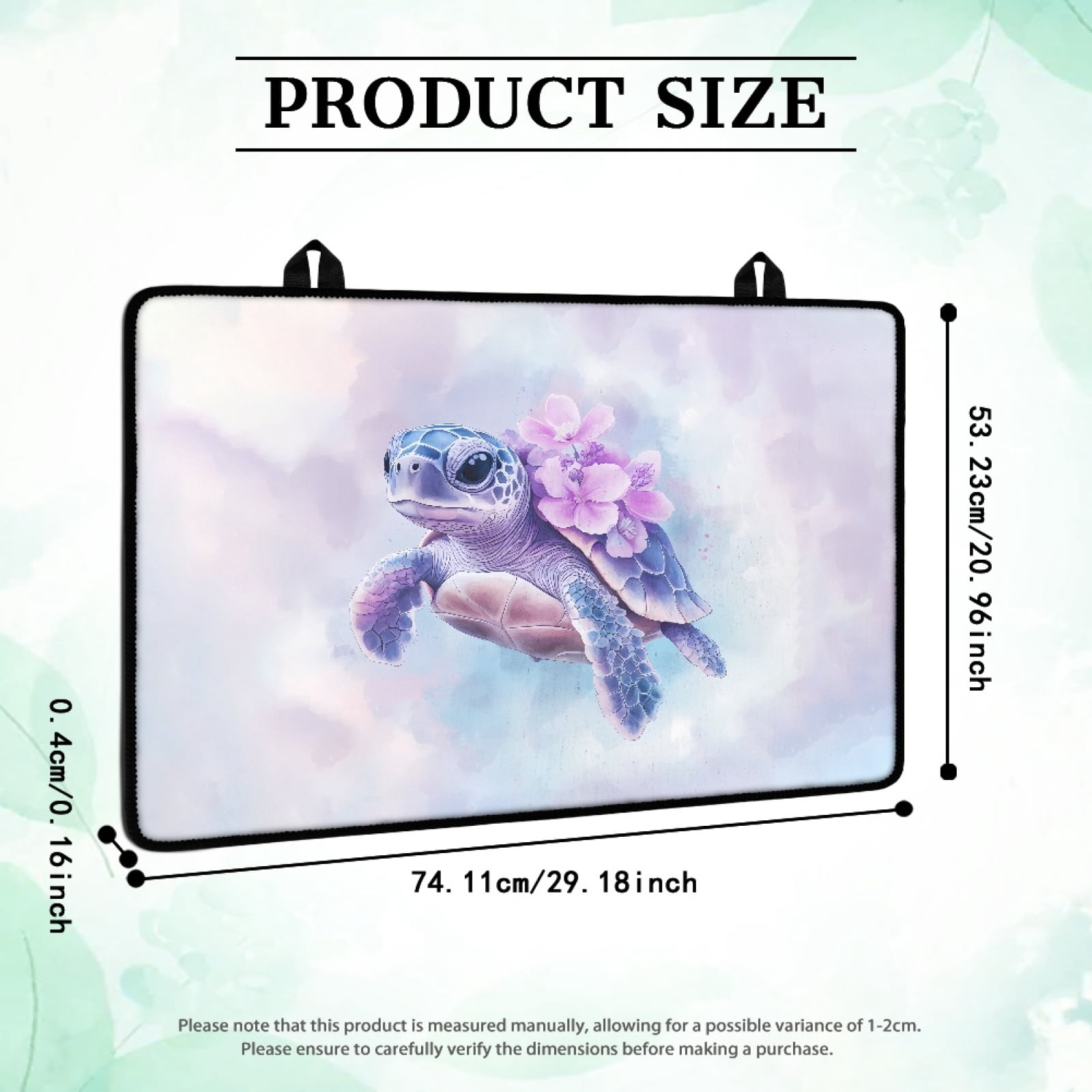SEANATIVE Stove Top Cover for Gas Stove Foldable Ceramic Top Stove Cover Heat Resistant Glass Cooktop Covers Wear-resistant Washer Dryer Top Protector Range Cover, Sea Turtle Flower Light Violet