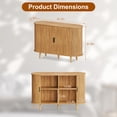 thumbnail image 6 of 47" Fluted Sideboard Buffet Cabinet,Storage with Sliding Doors & Adjustable Shelf, Modern Accent Console Table Coffee Bar for Living Room, Kitchen, Dining Room, Entryway, 6 of 8