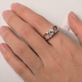 thumbnail image 3 of HeartsAndYou 1ct Natural Aquamarine Split Band Solitaire Accent Ring 14k SOLID White Gold, 3 of 8