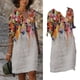 thumbnail image 1 of WILLBEST Vestidos de Mujer, Moda para Mujer, Talla Grande, Largo Medio, Estampado, Manga Larga, Cuello En V, Vestido Extra Grande, 1 of 3