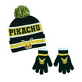 thumbnail image 1 of Pokémon Pikachu Varsity Style Kids Beanie and Gloves Set, 1 of 5