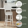 thumbnail image 4 of Hillsdale Furniture Clarion Wood Bar Height Swivel Stool, Sea White, 4 of 10