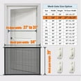 thumbnail image 3 of UniVerse Dog Gate for Stairs Pet Gates for The House: Dog Gate Indoor Dogs Screen Mesh Gate for Doorways Stairways 29 inches Tall, 34 inch Wide, Fits Openings 28'' to 31'' Wide, 3 of 8