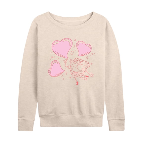 Spongebob Squarepants - Heart Bubbles - Women's French Terry Long Sleeve Shirt