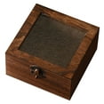 thumbnail image 4 of Wooden Storage Box Decorative Gift Box Handcrafted Dark Brown Square Design for DIY Crafts Living Room, 4 of 9