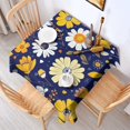 thumbnail image 2 of Pioneer Flower Floral Print Pattern Square Tablecloth,Waterproof Square Table Cover,Wipeable Spillproof Washable Table Cover for Home Kitchen Party Decor 52"x52"(132x132cm), 2 of 6