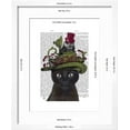 thumbnail image 3 of Black Cat with Teapot and Owl, Animals Framed Art Print Wall Art by Fab Funky Sold by Art.Com, 3 of 6