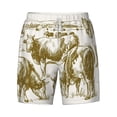thumbnail image 4 of Lsque Mens Swim Trunks Cattle Drive By Two Cowboys 1 Pattern - Bathing Suit Compression Liner - Beach Swim Shorts Swimwear - (S-3XL) - Stretch Quick Dry -Large, 4 of 9