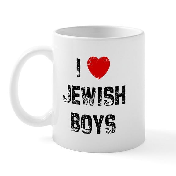 CafePress - I * Jewish Boys Mug - 11 oz Ceramic Mug - Novelty Coffee Tea Cup