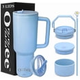 thumbnail image 2 of 40oz Tumbler with Handle Straw Lid Insulated Tumbler Coffee Mug 4-in-1, 2 of 5