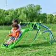 thumbnail image 2 of EUROCO 6 FT Dome Climber，Jungle Gym with Rust & UV Resistant Steel，4.6FT Wave Slide for Kids Outdoor Play Center, Supporting 800 lbs Rugged and Interesting Climbing Dome, 2 of 9
