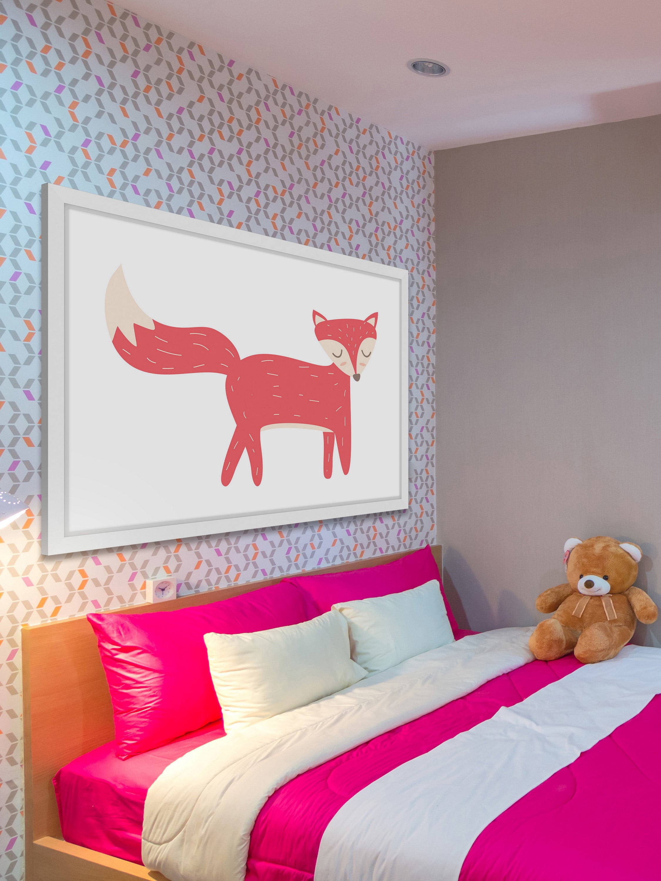 "Red Fox" Framed Painting Print