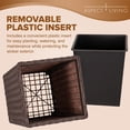 thumbnail image 5 of Set of 2 Large 24-Inch Outdoor Planters, Brown Tall Plastic Flower Pots with Drainage Holes, Modern Tapered Garden Planter for Porch Patio Balcony Backyard, 5 of 6