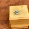 thumbnail image 3 of 14k Solid Gold Blue Murano Glass Evil Eye Pendant, 14k Gold, Good Luck, 3 of 5
