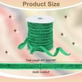 thumbnail image 2 of Uxcell Glitter Velvet Ribbon, Sparkly Fabric Metallic Ribbons Gift Wrapping Roll for Crafts Hair Bow Wreaths Decorations Grass Green, 2 of 7
