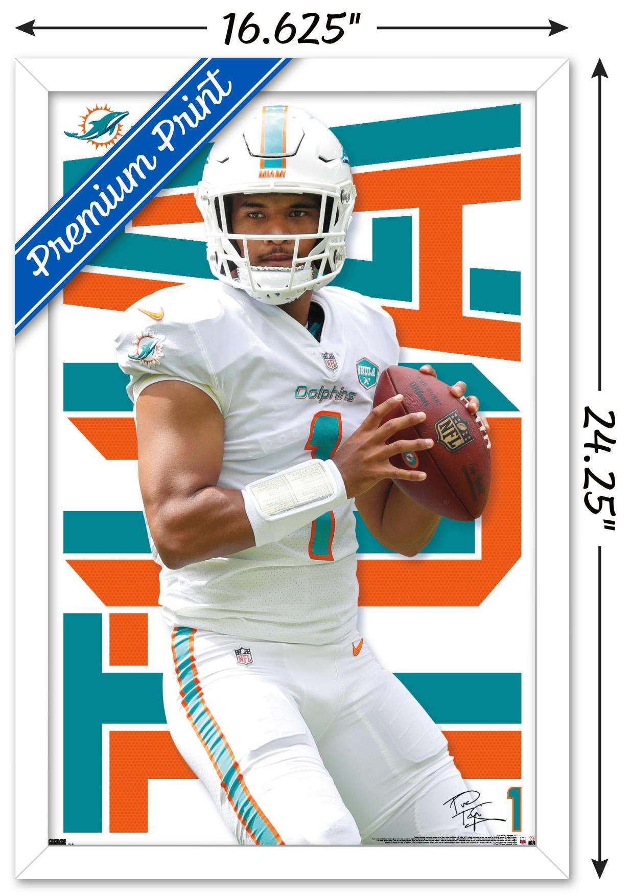 Tua Tagovailoa Miami Dolphins Autographed Fanatics Authentic 16 x 20  Photo Print - Designed and Signed by