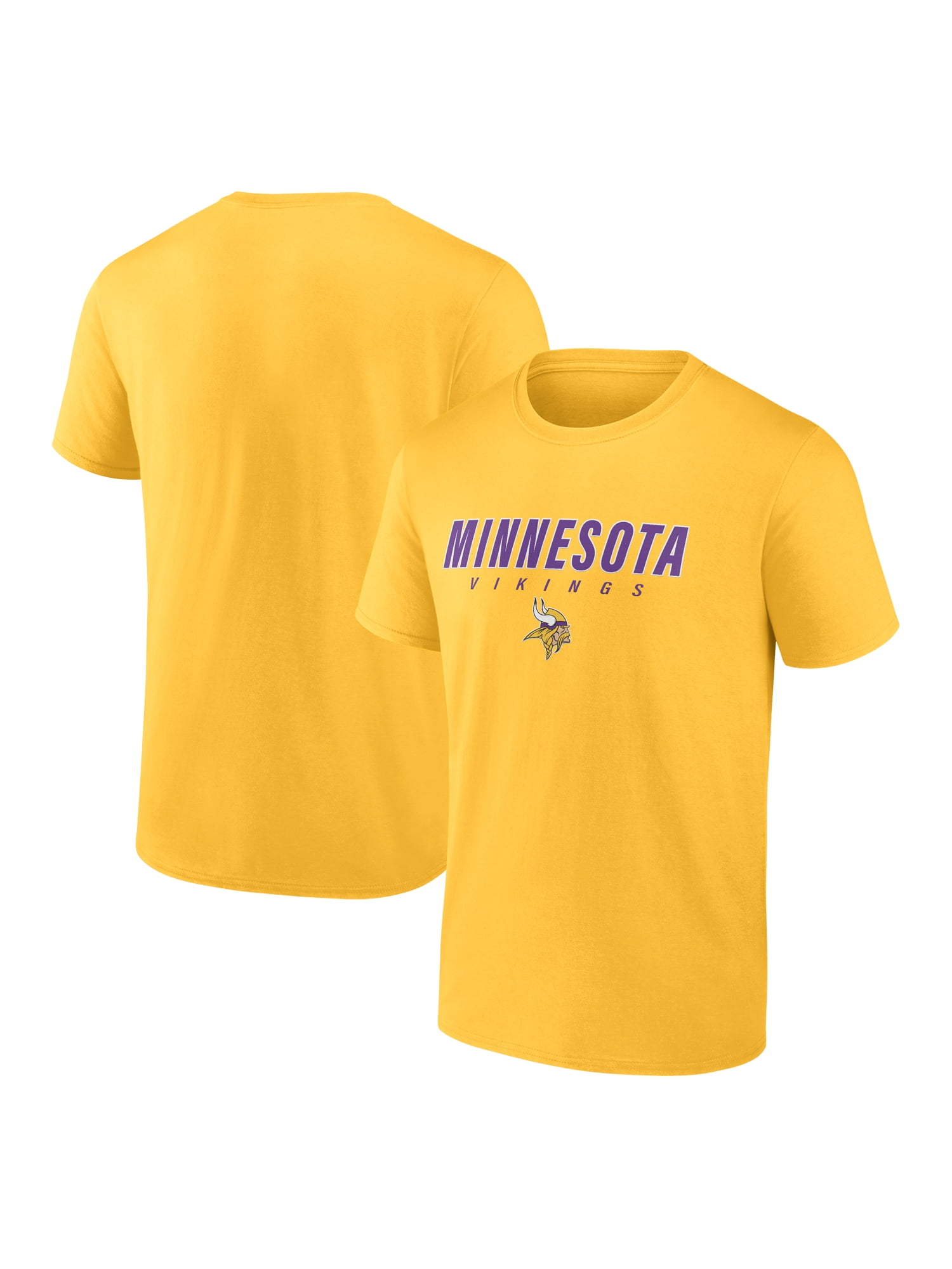NFL Minnesota Vikings Men's Cotton Yellow Short Sleeve T-Shirt