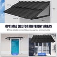 thumbnail image 6 of Metal Awning 52" x 31", Fixed Metal Window Awning for Door Entrance with Triangle Steel Frame, Front Door Awnings Canopy Exterior Weather Resistant for Balcony, Window, Porch, Patio, Rain Protection, 6 of 7