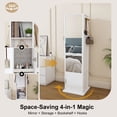 thumbnail image 5 of S-HOME 360 Degree Rotating Makeup Cabinet With Full-Length Mirror, Space-Saving Storage Unit For Jewelry And Accessories, 5 of 13