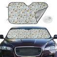 thumbnail image 2 of Kdxio Carrot Rabbit Print Windshield Sun Shade,UV Rays and Sun Heat Protection,Sunshade for Car Windshield,Car Shade Front Windshield - Medium, 2 of 6