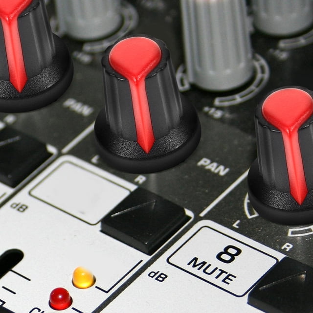 Phenofice 20 Pcs Boutons de Contrôleur Dj en Plastique Faciles à Installer Capuchons de Potentiomètre Rouges