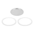 thumbnail image 1 of Piezas de la cafetera espresso Uxcell para la estufa 1 filtro y 2 juntas de silicona selladas 81x71x4mm para la cafetera moka de 12 tazas, 1 of 7
