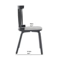 thumbnail image 3 of Hassch Set of 2 Dining Chairs, Modern Wood Side Chair, Kitchen Chair for Living Room, Black, 3 of 7