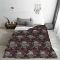 thumbnail image 5 of Sikiie Skull and Red Roses Ultra-Soft Micro flannel Blanket Luxury All Seasons Warm Blanket for Bedding Sofa and Travel (4 sizes)-60"x50", 5 of 7