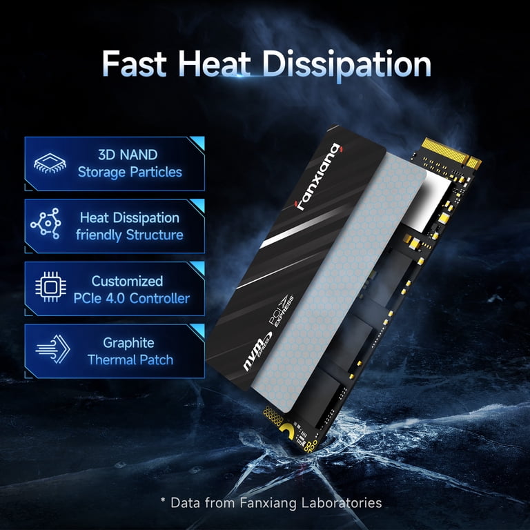 Fanxiang 1TB M.2 NVMe SSD PCIe 4.0 Gen4x4 2280, Up to 4800MB/s