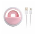 thumbnail image 1 of Yeacher Selfie Ring Light USB Rechargeable Portable Clip-on Selfie Fill Light LED Lamp 3 Levels Lighting for Smart Phone Photography Camera Video Girl Makes up, 1 of 7