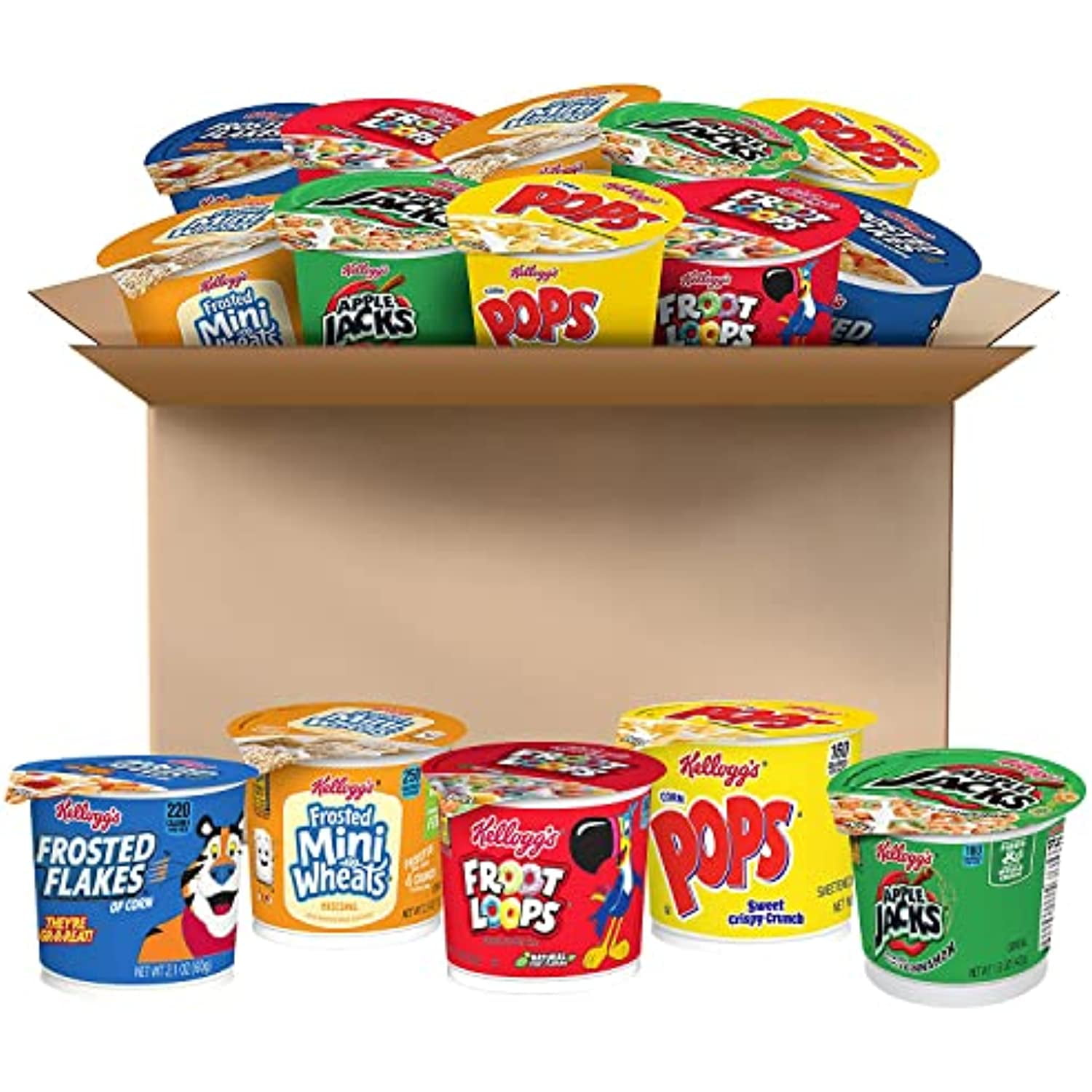 Kelloggs Breakfast Cereal, Variety Pack, Kids Cereal, Assortment Varies, 1.5 Oz (Pack Of 24
