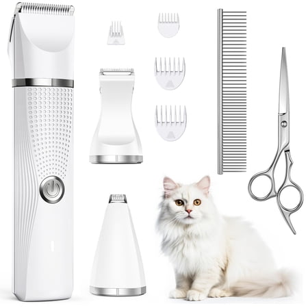 Cat Grooming Clippers Kit for Matted Hair, Bautrium in 1 Electric Pet Hair Trimmer for Thick Hair, Heavy Coat Butt Shaver Cat Razor Claw Fur Trimmer for Dogs and Other Small Animals at Home C28