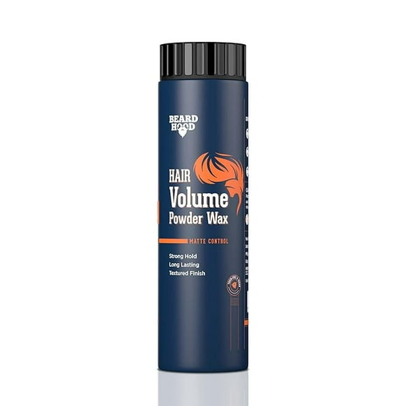 Beardhood Cire en Poudre Volumisante pour Cheveux pour une Tenue Forte, Finition Mate, Coiffage Naturel et Sans Toxines, Poudre Coiffante, Blanc 10 g