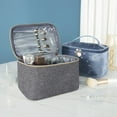 thumbnail image 2 of Retro Velvet Make up Box Star Embroidery Cosmetic Storage Case Travel Organizer, 2 of 8