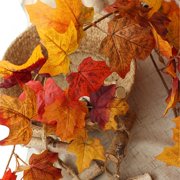 Cheapark 2 Meter Fall Leaf Garland - Artificial Maple Vine For Thanksgiving Halloween Wall Ceiling Decor