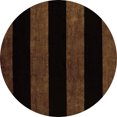 thumbnail image 1 of Ahgly Company Machine Washable Indoor Round Abstract Brown Modern Area Rugs, 4' Round, 1 of 4