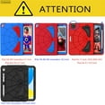 thumbnail image 3 of Kids Shockproof Case For IPad Air 2 5th 6th 9.7 7th 8th 9th Gen 10.2 Funda Tablet Cases Heavy Duty Silicone Rugged Stand Cover Blue Red IPad 7 8th 9th 10.2, 3 of 6