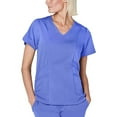 thumbnail image 2 of Adar Pro Scrub Set for Women - Tailored V-Neck Scrub Top & Tailored Yoga Scrub Pants - P9100 - Ceil Blue - S, 2 of 7