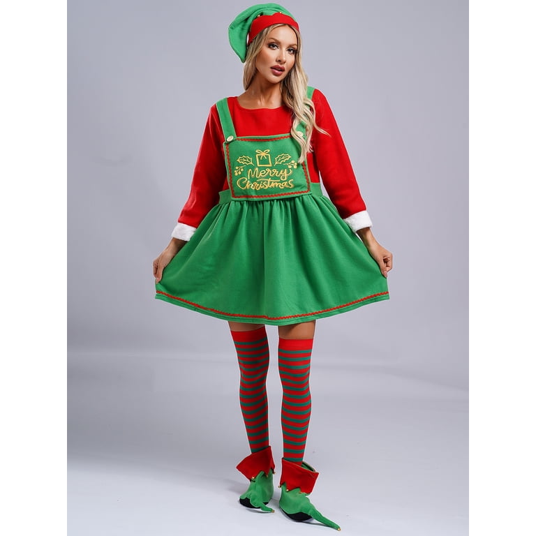 Sxiwei Womens 4Pcs Santa Claus Cosplay Costume Christmas Green Elf Velvet Dress Outfit for Xmas Party Green S - Walmart.com Sxiwei Womens 4Pcs Santa Claus Cosplay Costume Christmas Green Elf Velvet Dress Outfit for Xmas Party Green S - Walmart.com