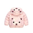 thumbnail image 4 of WIBACKER Winter Down Coats for Toddler Boys Girls Light Puffer Padded Jacket Bear Hoods Baby Outerwear, 4 of 11
