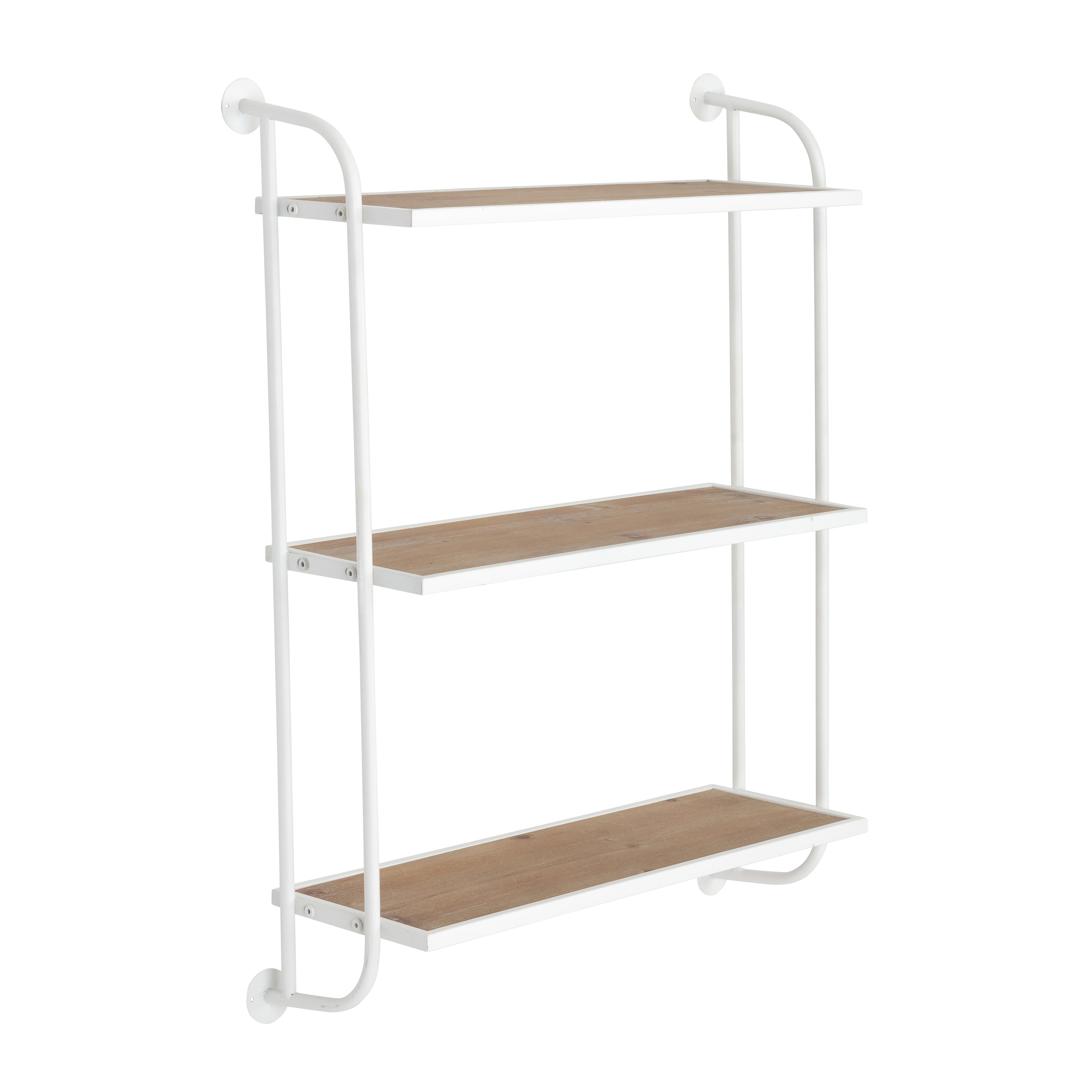 Aspire Home Accents 8 in x 26 in 3-Tier Distressed Floating Shelf