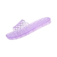 thumbnail image 2 of Willtoo Jelly Sandals for Women Colorful Jelly Flats Platform Water Slides Slip on House Slippers Wide Round Toe Lightweight Breathable No Slip Sandals, 2 of 5