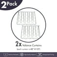 thumbnail image 3 of Ambesonne Floral Valance Pack of 2, Simplistic Arrangement Tulip, 42"X12", White Lime Green, 3 of 3