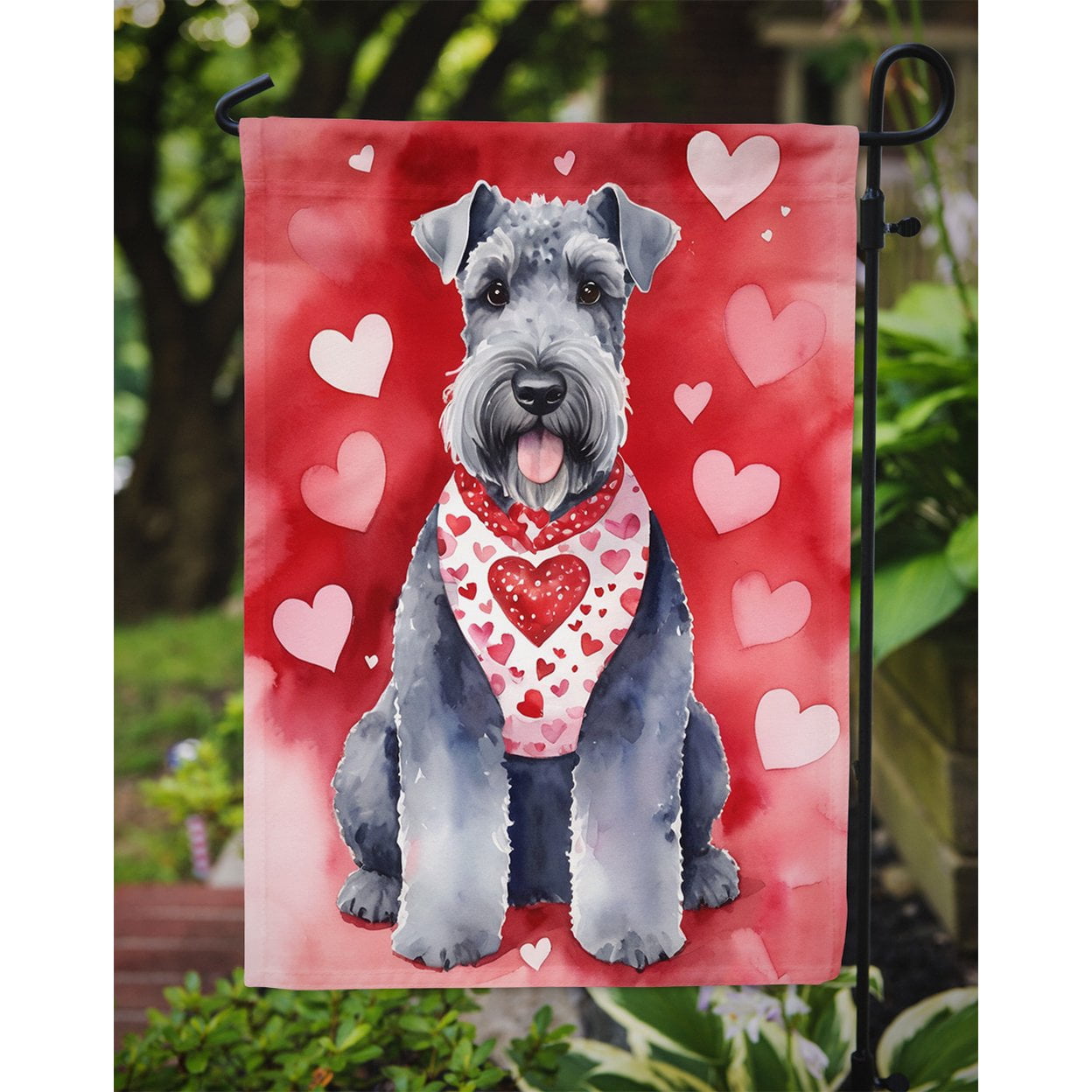 Kerry Blue Terrier My Valentine Garden Flag 11.25 in x 15.5 in