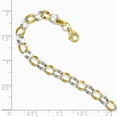 thumbnail image 2 of 14k Yellow and White Gold Two Tone Bracelet - with Secure Lobster Lock Clasp 7", 2 of 3