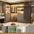 thumbnail image 4 of Aheaplus 47.2" Closet Drawers System, 3.94FT Wood Closet Organizer System with 3 Drawers, Modular Small Walk-in Closets Storage Unit, Set of 2, Grey (47.2" L x 13.8" W x 71" H), 4 of 14