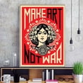 thumbnail image 1 of Cuadro mural Make Art Not War, 40 x 60 cm, tela, 1 of 1