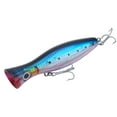 thumbnail image 1 of Señuelos de pesca realistas Popper Bait Swimbaits con anzuelo triple (púrpura y azul), 1 of 3